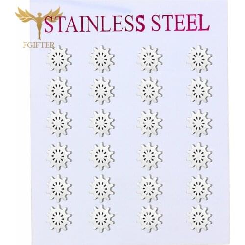 2021 Trendy Casual Rudder Anchor Earrings Man Marine navy Jewelry Wholesale Silver Color Stainless Steel Earrings for Mens