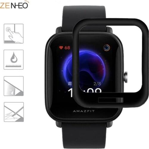 3D Full Screen Protector film for Huami POP/POP pro/Bip U HD Anti-Bubble Soft Round Edge Screen Protector Cover