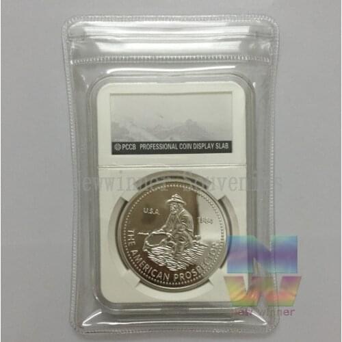 5pcs/lot USA 1984 the American Prospector silver coins One Troy Ounce fine Silver .999 plated Souvenir coins without magnetic