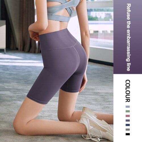FTTOY 5-point butt lift peach butt European and American yoga pants nude sense slim body stretch hips high waist tight fitness p
