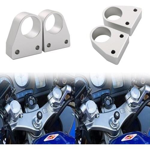 Accessories CNC HandleBars Riser Handle VFR800 Bar Offset Handlebar Risers Bar Clamp Adapter for Honda VFR800 VFR 800 2014-2018
