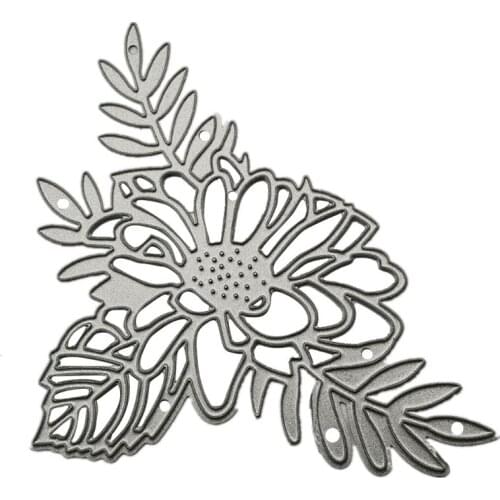 Butterfly Flower with Leaves Carbon Steel Cutting Dies DIY Scrapbooking Photo Album Embossing Paper Cards Making Stencil