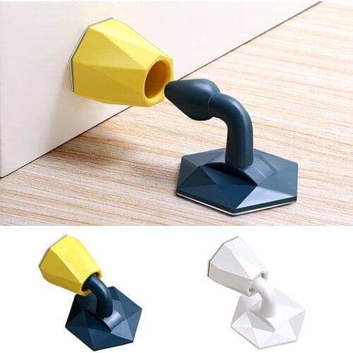 Mute Non-punch Silicone Door Stopper Touch Toilet Wall Absorption Door Plug Anti-bump Door Holder Gear Gate Resistance Stopper