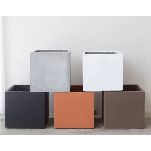 Large-sized square round cement flowerpot silicone mold balcony living room decoration planting concrete gypsum flowerpot mou