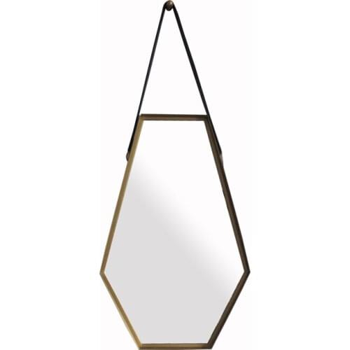 North European gold metal framed bathroom decorative wall mirror