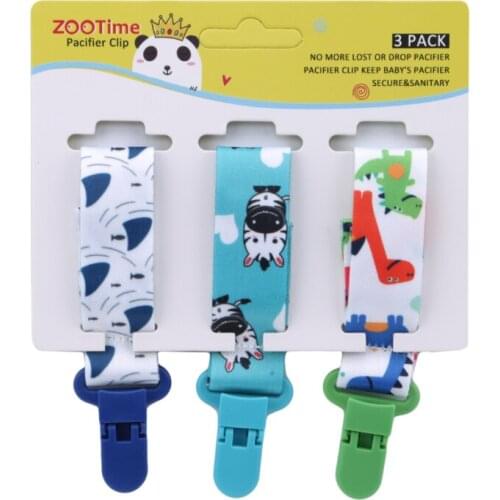 Baby Pacifier Clip Pacifier Chain Dummy Clip Nipple Holder for Baby Cartoon Print Child Pacifier Clips Soother Holder