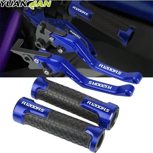 For BMW R1200RS R 1200 RS 2015 2016 2017 2018 Motorcycle Accessories Brake Clutch Levers Handlebar Hand Grips ends R1200RS logo