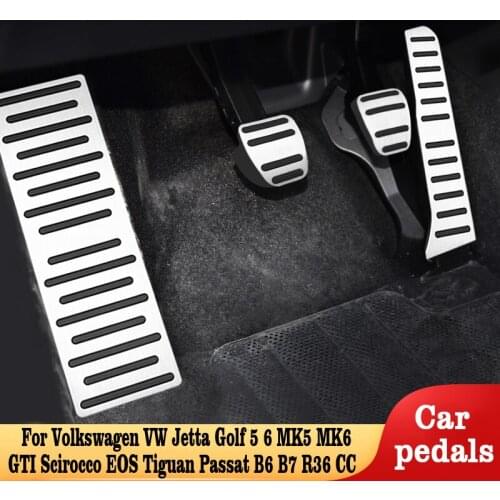 For Volkswagen VW Jetta Golf 5 6 MK5 MK6 GTI Scirocco EOS Tiguan Passat B6 B7 R36 CC Car Foot Fuel Brake Pedal Cover Accessories