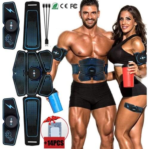 EMS Abdominal Muscle Stimulator Waist Slimming Trainer Fitness Equipment Training Gear Weight Loss Exercise Massager Home Gym