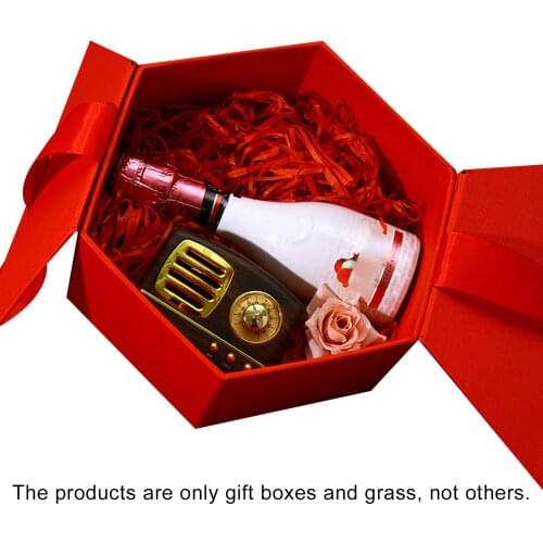 Bowknot Hexagonal Gift Box Wedding Candy Holder Birthday Party Packaging Case Festive Supplies 2021
