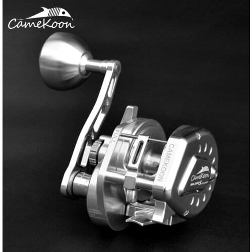 CAMEKOON Spherical Handle Reel 13+2Max Drag 35KG Full Metal Alloy Drum Reel Saltwater Deep Sea Game Fishing