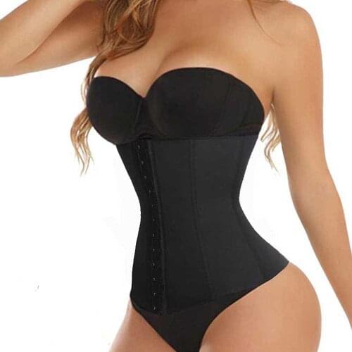 FLORATA 4 Spiral Steel Boned Waist Trainer Corset Slimming Corset Waist Shaper Solid Shapewear Belt Body Shaper Plus Size 4XL