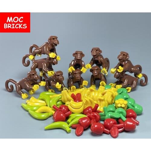 MOC Bricks Animal Monkey King Legend Journey To The West Leaves Tree Educational Building Blocks Action Figure Toys kids gifts