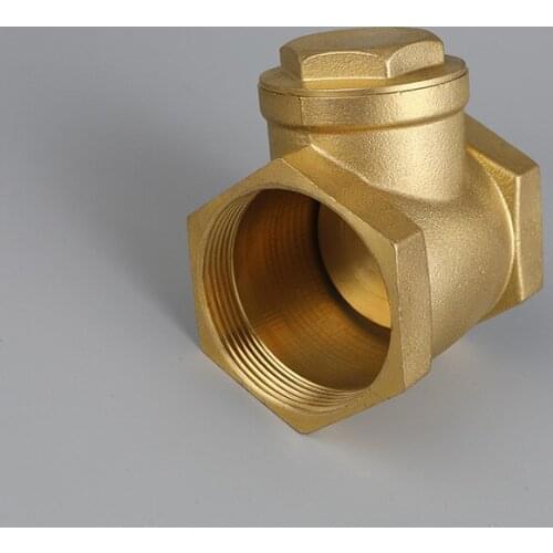Female Thread Brass Non-return Swing Check Valve 232PSI Prevent Water Backflow DN32 DN40 DN50 Optional