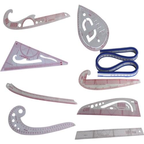 Utoolmart 1pcs New Curve Ruler Ruler Triangle Ruler Square Ruler Plastic Brass Furniture Building High Quality Measuring Tools