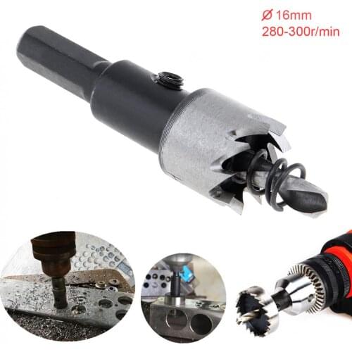 M35 16MM Carbide Tip HSS Drill Bit Hole Saw Stainless Steel Metal Alloy Drilling Hole Opener Metal/Alloy/Iron/Stainless Cutting