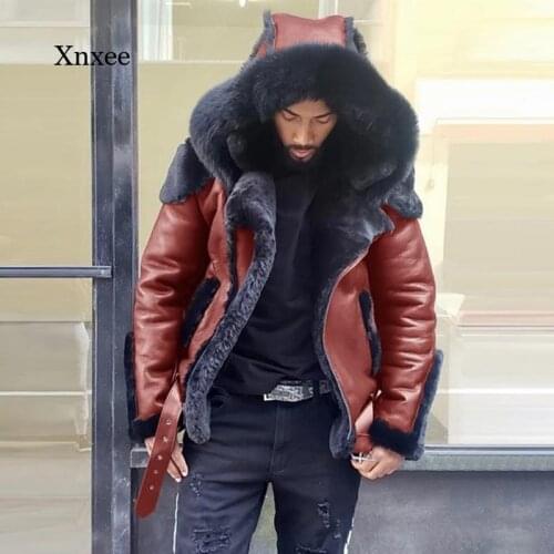 2021 Men Winter Jackets Hooded Coats Faux Fur Thicken Winter Parka Jacket Fured Collar Cotton Padded Snow Puffer Streetwear Coat