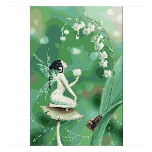 Embroidery Package Top Quality Cross Stitch Kits Princess Green Fairy