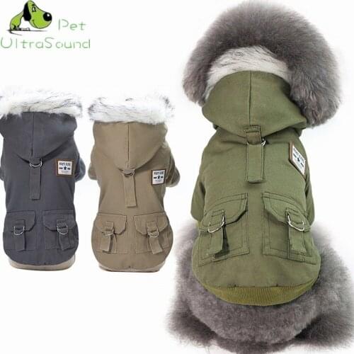 Pet Dog Clothes Coat Winter Warm Outerwear Thicken Dog Costume Clothing Wadded Jacket Pet Cat Products Clothes For Dog Puppy