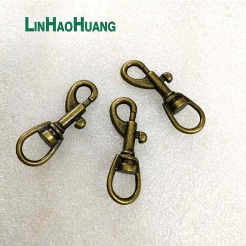Wholesale 50pcs 9mm 0.35inch Antique Brass Alloy Swivel Clasps Snap Key Hooks DIY Key Chain Ring Free Shipping Ring-9MM