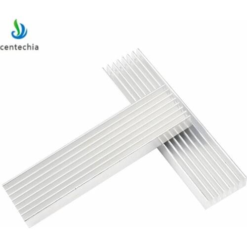 Durable Silver Aluminium Radiating Fin Cooling Heatsink 100*25*10MM for LED Power Transistor Electrical Radiator Chip