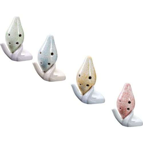 Conch Mini Ocarina Creative Shape 6 Holes Whistling Solid Color Creative Holiday Souvenir Orff Musical Instruments for Beginners