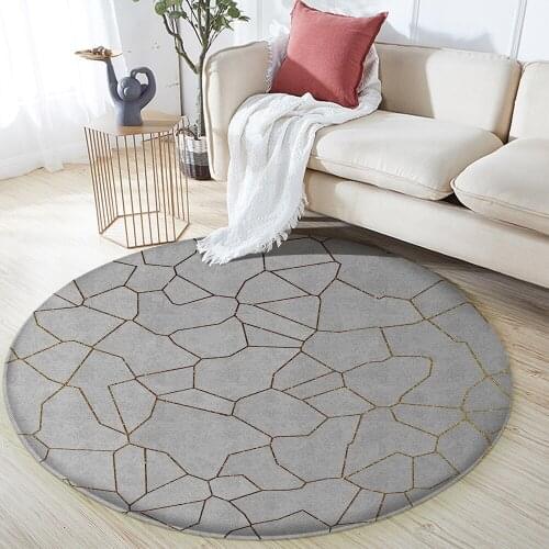 Luxury Black Gray Marble Non-slip FlannelCarpet Metal Line Living Room Bedroom Bedside Light Floor Mat Rug Carpet Fashion Modern
