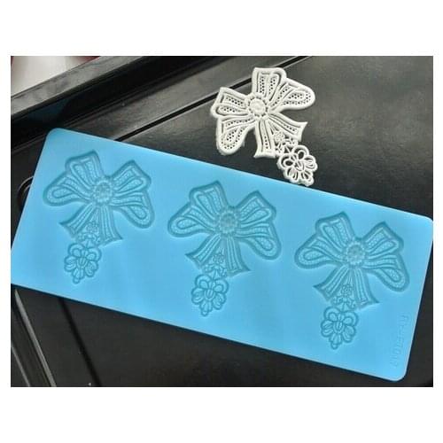 Ft-015 silicone wedding sugar lace mold cake fondant decorating tool