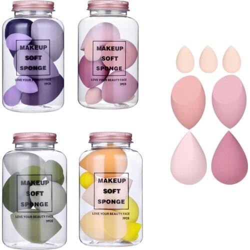 Makeup Sponge Professional Cosmetic Puff Multiple sizes For Foundation Concealer Cream Make Up Soft 7pcs Sponge Puff Wholesale