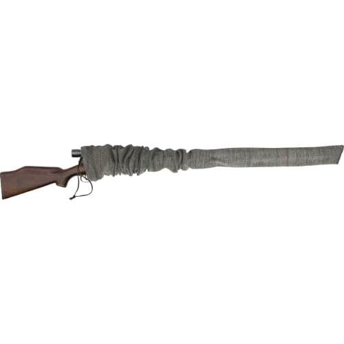 Tourbon Tactical Silicone Treated Grey Rifle Knit Firearm Sock Shotgun Cover Gun Protector for Hunting Shooting