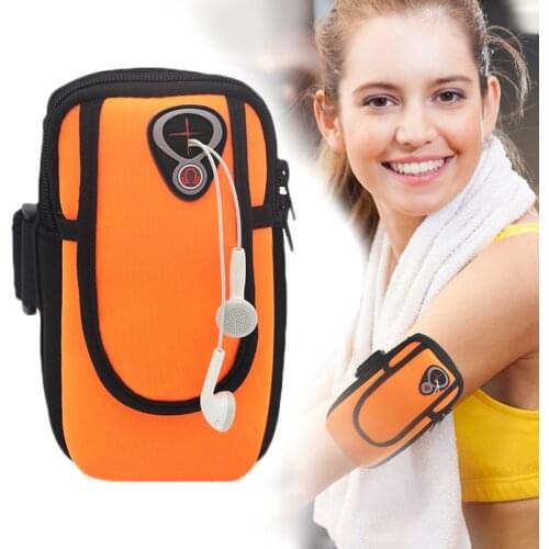Waterproof Sport Arm Bag Fitness Running Bags Mobile Phone Wrist Bag Card Case Coin Purse Keys Holder With Earphone Hole