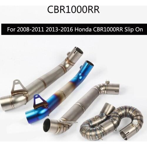 For Honda CBR1000RR 2008-2012 2013-2016 Exhaust Pipe Motorcycle Front Mid Link Pipe Slip On Tail Pipe 51 61 mm Escape Modified
