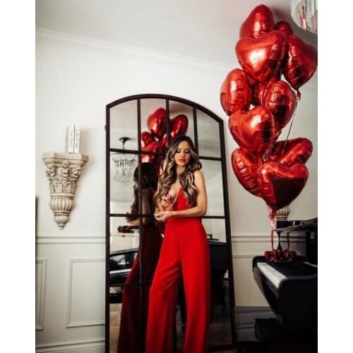10/20/50pcs 18inch Rose Gold Red Love Heart Foil Balloon Birthday Party Balloon Wedding Valentines Day Decoration Helium Globos