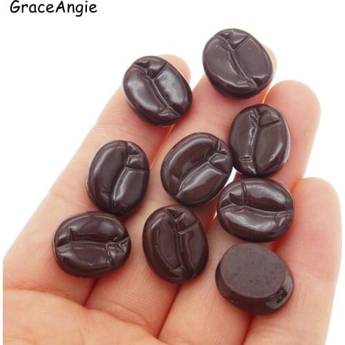 10pcs/lot Resin Imitation Food Coffee Beans Flatback Jewelry Cabochons Slime Charms Beverages Jewelry Makings Handmade DIY Gifts