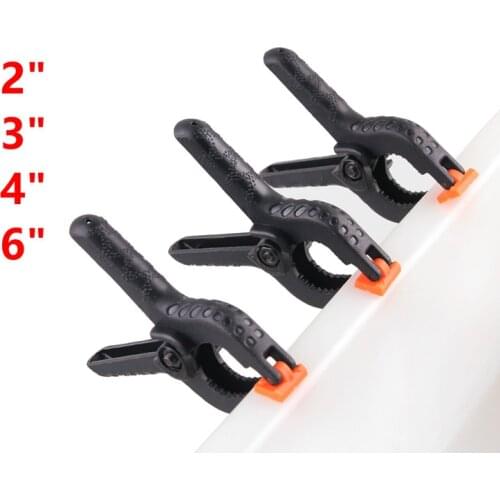 2/3/4/6 inch Spring Clamps DIY Woodworking Tools Plastic Nylon Clamps For Woodworking Spring Clip Photo Studio Background