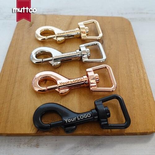 20pcs/lot Engraved buckle, We provide laser engraving service customize LOGO 15mm dog clip hook 4 colors