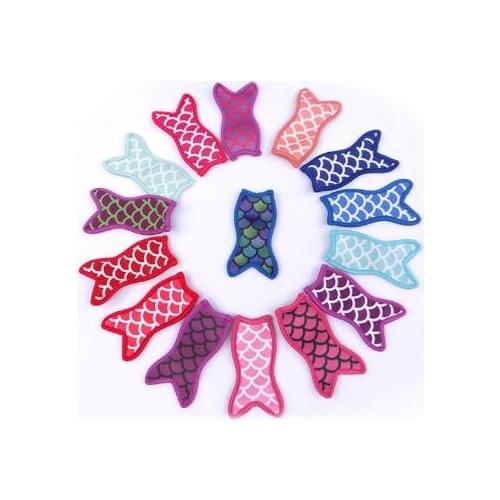 200 pcs/lot Wholesale Blanks Mermaid Printing Neoprene Popsicle Holder Ice Cooler Case Ice Lolly mix 15 colors
