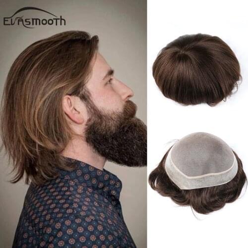 6inch ldness Men Toupee Male Hair Prosthesis StraigHuman Remy Hair Wigs Mono Swiss Lace Natural Hair Toupee Replacement For Men