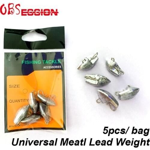 7g 10g 14g 5pcs/lot Fishing Universal Meatl Lead Jig Weight Match Crank Hook Jig Head Counter Weight Carp Fishing Accessories