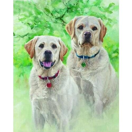 Full Square Drill 5D DIY Diamond Painting Colorful dog 3D Diamond Embroidery Cross Stitch Mosaic Home Decor Gift