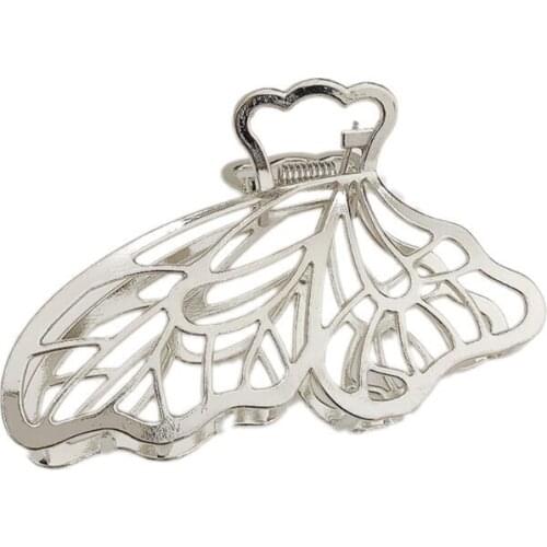 Butterfly Large Metal Hair Claw Clips Butterfly Thick Hair Barrette for Women LX9E