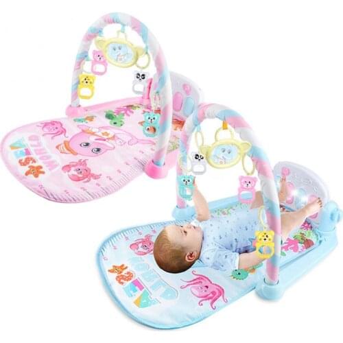 Baby Fitness Game Mat And Play 3 In 1 Fitness+Music+Lighting Fun Piano Boy Girl Fitness Frame Pedal Piano Baby Furniture Toys