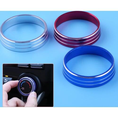 DWCX Aluminum Alloy A/C Heater Climate Control Switch Panel Buttons Knobs Cover Trim Ring Fit For Mitsubishi Lancer Outlander
