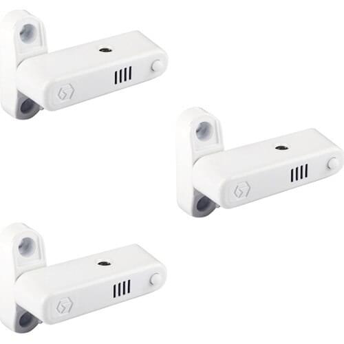 Eym 3 Pcs Wristwatches Pvc Door Window Anti-Theft Security Lock White
