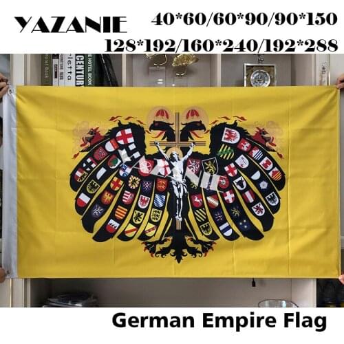 YAZANIE 90x150cm German Eagle Flag Quaterionenadler David de Negker Home Decoration Polyester Printed Custom Flags and Banners