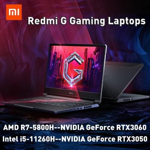 New Xiaomi Redmi G Gaming Laptops Intel Core i7/i5 Notebook GTX1650 TI 16.1 Inch Windows10 16GB DDR4 512GB SSD WiFi6 Computer PC