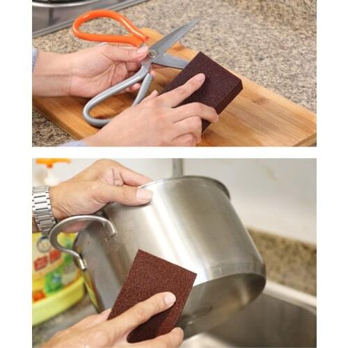 Carborundum Sponge Magic Eraser for Removing Rust Cleaning Cotton Kitchen Gadgets Accessories Descaling Clean Rub Pot Tools