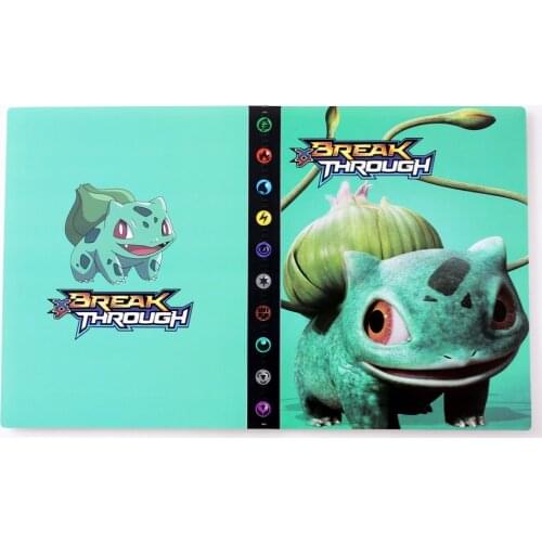 240Pcs Anime Card Collectors Pokemon Game Cards Pokemons Toys for Gifts Kid Album Book Holder Loaded List Capacity Binder Folder