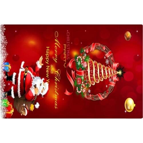 Wingbind Rug Non-slip Underlay Carpet Living Room Short Pile Doormat Indoor Fun Washable Christmas Home Decoration