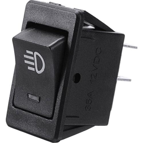 Mayitr 4 Pin 12V 35A Fog Light Rocker Switch Blue LED Car Dash Dashboard Rocker Switch for Boat Car Truck